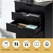 Costway 5-drawer Wheels Chest Storage Dresser Floor Cabinet Organizer in Black
