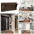Costway Entryway Hanging Shelf Rustic Wooden Wall-Mounted Coat Rack in Brown