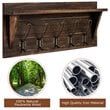 Costway Entryway Hanging Shelf Rustic Wooden Wall-Mounted Coat Rack in Brown