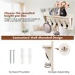 Costway Entryway Hanging Shelf Rustic Wooden Wall-Mounted Coat Rack in White