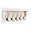 Costway Entryway Hanging Shelf Rustic Wooden Wall-Mounted Coat Rack in White