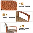 Costway 4-piece Rattan Patio Furniture Set with Wide Backrest in Coffee