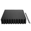 Costway 12-piece Puzzle Exercise Floor Mats with Interlocking Tiles in Black