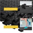 Costway 12-piece Puzzle Exercise Floor Mats with Interlocking Tiles in Black