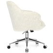 Costway Metal Sponge and Faux Fur Adjustable Swivel Office Chair in Beige