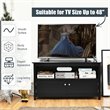 Costway Wooden Free Standing Console TV Media Cabinet for TVs up to 48