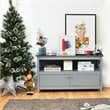 Costway Wooden Free Standing Console TV Media Cabinet for TVs up to 48