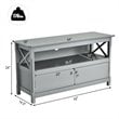 Costway Wooden Free Standing Console TV Media Cabinet for TVs up to 48