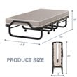 Costway Sturdy Metal Frame & Foam Mattress Rollaway Guest Folding Bed in Black