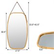 Costway 30'' Rectangle Wall Hanging Framed Modern Bathroom Mirror in Natural
