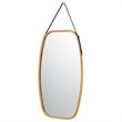 Costway 30'' Rectangle Wall Hanging Framed Modern Bathroom Mirror in Natural