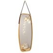 Costway 39'' Rectangle Wall Hanging Framed Modern Bathroom Mirror in Natural
