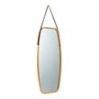 Costway 39'' Rectangle Wall Hanging Framed Modern Bathroom Mirror in Natural
