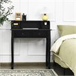 Costway Contemporary MDF and Candlenut Dressing Table with 4 Drawers in Black