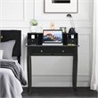 Costway Contemporary MDF and Candlenut Dressing Table with 4 Drawers in Black