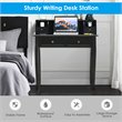 Costway Contemporary MDF and Candlenut Dressing Table with 4 Drawers in Black