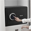 Costway Fingerprint Safety Box/Security Box with Inner LED Light in Black
