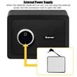 Costway Fingerprint Safety Box/Security Box with Inner LED Light in Black