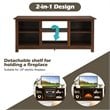 Costway 2-Tier TV Stand/Entertainment Media Center for TV's up to 65'' in Walnut