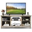 Costway 2-Tier TV Stand/Entertainment Media Center for TV's up to 65'' in Gray