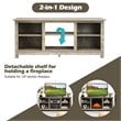 Costway 2-Tier TV Stand/Entertainment Media Center for TV's up to 65'' in Gray