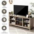 Costway 2-Tier TV Stand/Entertainment Media Center for TV's up to 65'' in Gray