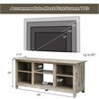 Costway 2-Tier TV Stand/Entertainment Media Center for TV's up to 65'' in Gray