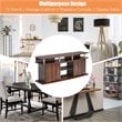 Costway TV Stand/Entertainment Center for TV's up to 70'' with 2 Cabinets Walnut