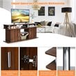 Costway TV Stand/Entertainment Center for TV's up to 70'' with 2 Cabinets Walnut