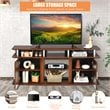 Costway TV Stand/Entertainment Center for TV's up to 70'' with 2 Cabinets Walnut