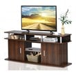 Costway TV Stand/Entertainment Center for TV's up to 70'' with 2 Cabinets Walnut