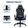 Costway Contemporary Plastic Massage Gaming Chair with Lumbar Support in Gray