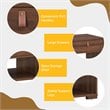 Costway Engineered Wood Coffee Table with 2 Drawers & Storage Shelf in Walnut