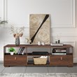 Costway TV Stand/Entertainment Center for TV's up to 60'' with Drawers in Walnut