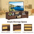 Costway TV Stand/Entertainment Center for TV's up to 60'' with Drawers in Walnut