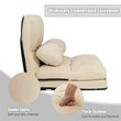 Costway 6-Position Adjustable Lounge Couch Foldable Floor Sofa Bed in Beige