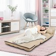 Costway 6-Position Adjustable Lounge Couch Foldable Floor Sofa Bed in Beige