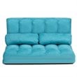 Costway 6-Position Adjustable Lounge Couch Foldable Floor Sofa Bed in Blue