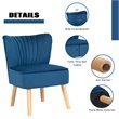 Costway Thick Padded Velvet Tufted Leisure Chair and Ottoman Set in Blue