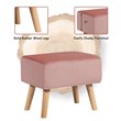 Costway Thick Padded Velvet Tufted Leisure Chair and Ottoman Set in Pink