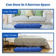 Costway Cotton Adjustable 14-Position Floor Gaming Sofa Chair in Blue