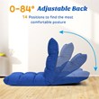 Costway Cotton Adjustable 14-Position Floor Gaming Sofa Chair in Blue