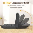Costway Cotton Adjustable 14-Position Floor Gaming Sofa Chair in Gray