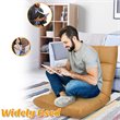 Costway Cotton Adjustable 14-Position Floor Gaming Sofa Chair in Yellow