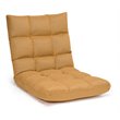 Costway Cotton Adjustable 14-Position Floor Gaming Sofa Chair in Yellow