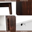 Costway Contemporary Pine Wood Side Board with Door & Shelf in White