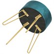 Costway 18'' Round Velvet Ottoman/Footrest Stool/Dressing Chair in Dark Green