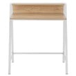 Costway 2-tier Contemporary Engineered Wood Computer Desk in Natural