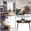 Costway Contemporary Engineered Wood Computer Desk with Drawers in Walnut