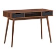 Costway Contemporary Engineered Wood Computer Desk with Drawers in Walnut
